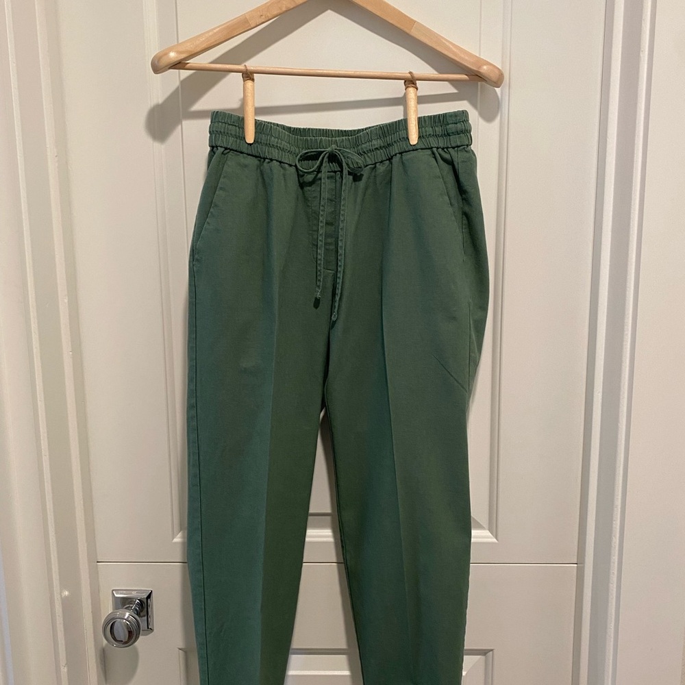 J. Crew Women’s Olive Green Linen-Cotton Pants